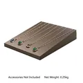 Deep brown brushed metal jewelry display stand for necklaces and pendants, 23x20x4cm size - Slanted Chain Board (Coffee)