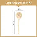 Detail of cartoon long handle spoon with teddy bear design, size 16.8cm by 4.8cm - Lucky Bear / 16.8cm Twisted Spoon
