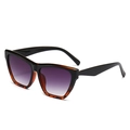 Occhiali da sole cat-eye retrò con montatura tartarugata e lenti viola sfumate - Montatura Leopardata Lenti Grigie Sfumate