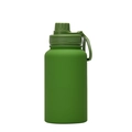 Grass green matte 650ml stainless steel sports bottle with portable handle and cap - Army Green - Sport