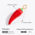 Pendentif piment rouge en alliage étanche pour fabrication de bijoux DIY - Piment Rouge