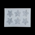 Star-shaped silicone mold with 6 cavities for DIY fondant and resin crafting projects - Star / Clear