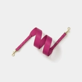 Adjustable magenta leather shoulder strap with gold hardware for handbags and purses - Plum Red Gold Buckle