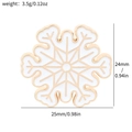 Goldene Schneeflocken-Brosche mit weißem Emaille, Größe 25mm x 24mm, Legierungsschmuck - Schneeflocke