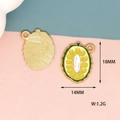 Macro detail of alloy fruit pendant showing dimensions 18mm by 14mm for DIY jewelry - Jackfruit (30)