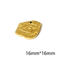 Evil eye 18k gold plated stainless steel pendant charm 16mm round coin for necklace - 16mm Irregular Eye