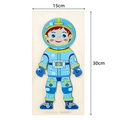 Astronaut 3D wooden puzzle with numbered pieces for toddler early educational learning - Astronaut