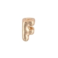 Mini KC gold bubble alphabet letter F charm bead for DIY personalized jewelry making - Letter F / Gold
