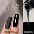 Vernis à ongles noir classique F145 base végétale double avec finis mat et brillant - F145 Noir Classique