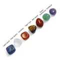 Set de 7 cristales naturales pulidos para meditación de yoga, peso total aproximado 32g - Piedra en bruto / Set de 7 piezas