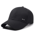 Casquette de baseball en coton noir pour hommes avec emblème latéral 1988 Fashion - Réglable / Noir