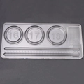 Transparent acrylic bead display and ring size measuring tool with scale markings - Acrylic / Acrylic Long Bead Board (290x130x13mm)