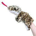 Marionnette à main serpent en peluche à motif léopard et langue rouge - Serpent