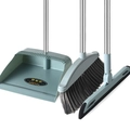 Set scopa e paletta in tre pezzi con denti lunghi e tergipavimento grigio chiaro - Set Popolare Da 3 Pezzi: Scopa Paletta E Tergivetro (azzurro)