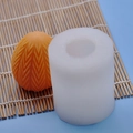 Textured egg silicone mold for DIY Easter candles with intricate herringbone relief pattern - Textured