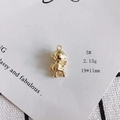 Detail view of a gold-plated astronaut pendant with size 19x11mm and 2.13g weight specs - 5# Standing Astronaut