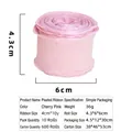 Cherry pink ruffled linen ribbon for flower bouquets and baking decor, 4cm x 10 yards - 4cm Simple Pack / Sakura Pink