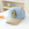 Detail of baby baseball cap with cartoon dinosaur pattern and 3D spine decorations - 50cm (1-3 Years) / Blue