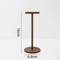 T-shaped walnut finish wooden earring display stand with 16cm height and 6.8cm base - 16cm x 6.8cm