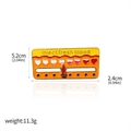 Orange enamel pin Inject Fresh Blood with movable syringe slider and heart progress bar - Blood Injection Slider Brooch (X00431-02)