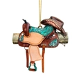 Ciondolo per auto sella e cappello da cowboy con motivi turchesi e cordino dorato elegante - Stile 8 / Con Cordino