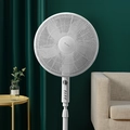 Ventilatore a piantana bianco con griglia di sicurezza e pulsanti di regolazione - Bianco