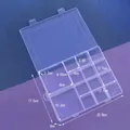 Transparent 15-compartment plastic storage box with flip lid for small item sorting - 14 Adjustable Compartments (20.8*17.5*4cm)