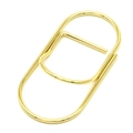 Rose gold giant paperclip shaped metal pen holder and notebook clip accessory - Gold