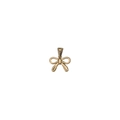 Polished golden stainless steel bow pendant with hanging ring for DIY jewelry making - 1# Small Bowknot