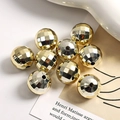 Faceted golden CCB beads for DIY jewelry making with metallic finish and reflection - 20mm / UV Gold Plated