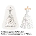 Princess wedding dress silicone mold for DIY cake decorating and fondant 7.2x5x1.2cm - Princess Dress Style / Gray