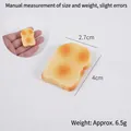 Miniature PVC toasted bread slice keychain accessory in 2.7cm x 4cm size, 6.5g weight - 4cm Roasted Toast Slice (No chain)