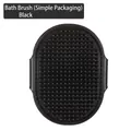 Tragbare schwarze Silikon-Haustier-Massagebürste für Hunde und Katzen mit ergonomischem Griff - Einfache Verpackung / Schwarz