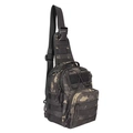 Tactical chest bag in black camouflage with MOLLE system and multiple zip pockets - Black Multicam