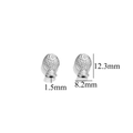 Silver fish charms for DIY jewelry making measuring 12.3mm by 8.2mm with 1.5mm hole size - Steel Color Fish-167