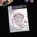 Skeleton style face gems stickers with colorful rhinestones for Halloween party makeup - Colorful Star