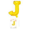 Goldener 16 Zoll Buchstabe J Folienballon für Geburtstagsparty Deko mit Papierkarten - Buchstabe J / Gold