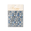 Blue heart and star nail art stickers with ultra-thin adhesive backing for manicure - Heart Blue Light Style (to2795)