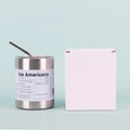304 stainless steel tumbler with straw and box featuring an Ice Americano label - 350ml / Steel Color