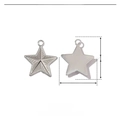 Dimensiones detalladas del colgante estrella de acero inoxidable plateado de 20 mm - VG540x3-Pentagrama de Plata