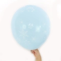 Blauwe 12-inch latex kerstballon met witte sneeuwvlokken voor feestelijke decoratie - 2.5g Blauwe Sneeuwvlok / 12 inch