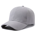 Berretto da baseball classico a sei pannelli in twill di cotone grigio scuro - Grigio chiaro