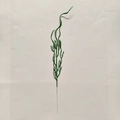 Detail of 45cm green glitter decorative branch for Christmas tree floral arrangement - Green