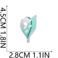 Detail showing lily of the valley floral embroidery dimensions 4.5cm by 2.8cm - No.8 (Lily of the Valley)