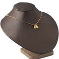 Minimalist gold stainless steel necklace with double rectangular dog tag pendants - Gold Color (2 Pendants)
