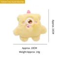 Yellow one-eyed plush cat toy with catnip, soft creature charm 10cm sized - Yellow One-Eyed Elf