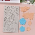Floral silicone mold for cake mousse and DIY chocolate baking with multiple flower shapes - Assorted Flower and Leaf Style