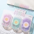 Pastel macaron stationery set with pink, blue, and purple heart-shaped paper clips - Paper Clip Set
