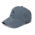 Casquette de baseball bleu-gris classique avec lettres SN brodées et visière courbée sport - Réglable / Bleu Brume