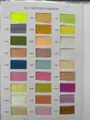 Translucent organza pleated lace ribbon color chart with 27 vibrant color swatches - Available in Different Widths